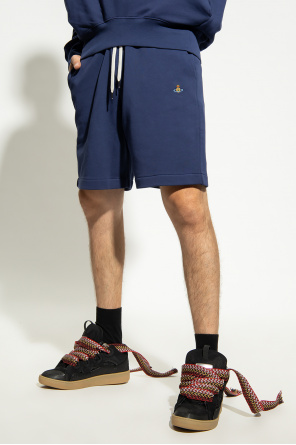 Navy blue Cotton Ribstrikket shorts Vivienne Westwood